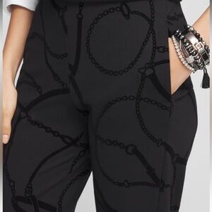 Chicos Juliet Flocked ankle pants